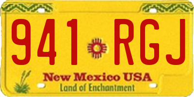 NM license plate 941RGJ