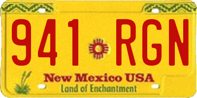 NM license plate 941RGN