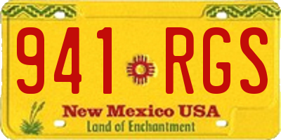 NM license plate 941RGS