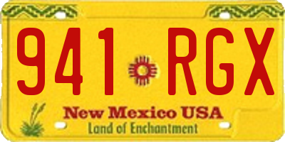 NM license plate 941RGX