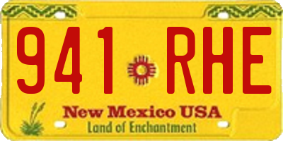 NM license plate 941RHE