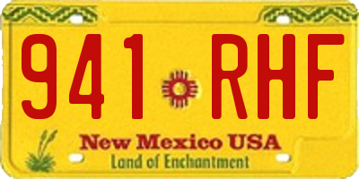 NM license plate 941RHF