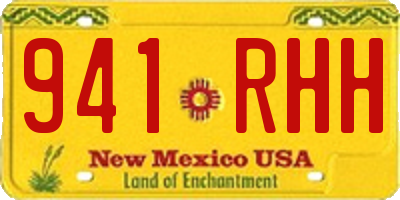 NM license plate 941RHH