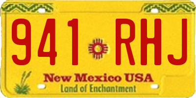 NM license plate 941RHJ