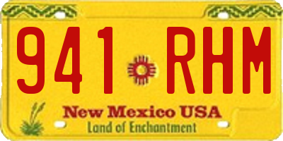 NM license plate 941RHM