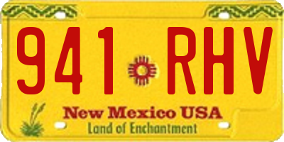 NM license plate 941RHV