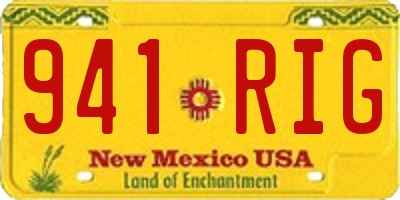 NM license plate 941RIG