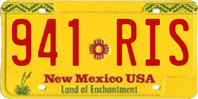 NM license plate 941RIS