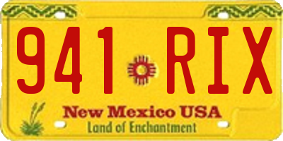 NM license plate 941RIX