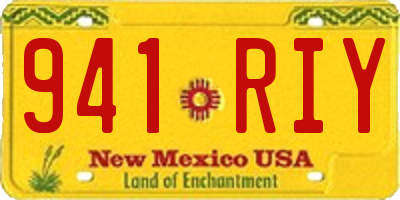 NM license plate 941RIY