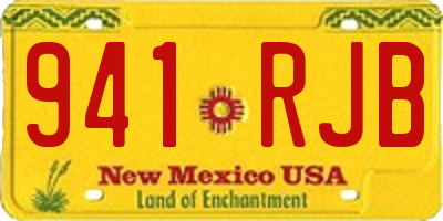 NM license plate 941RJB