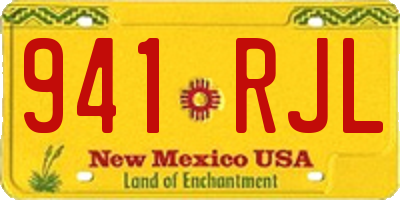 NM license plate 941RJL