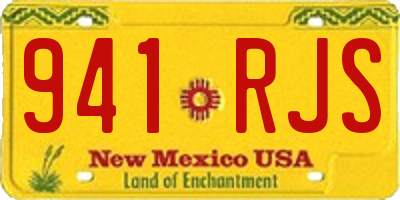 NM license plate 941RJS