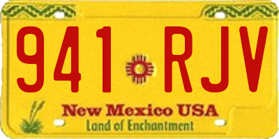 NM license plate 941RJV