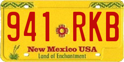 NM license plate 941RKB