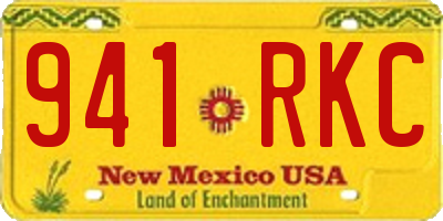 NM license plate 941RKC