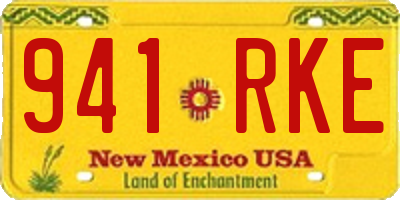 NM license plate 941RKE