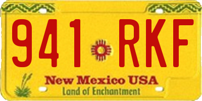 NM license plate 941RKF
