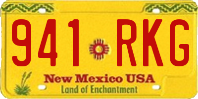 NM license plate 941RKG