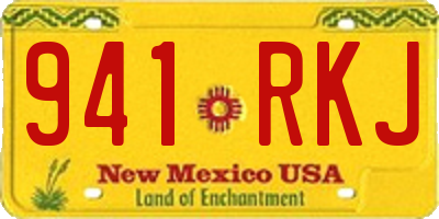 NM license plate 941RKJ