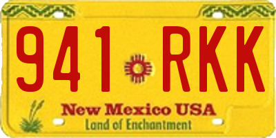 NM license plate 941RKK