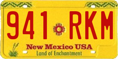 NM license plate 941RKM