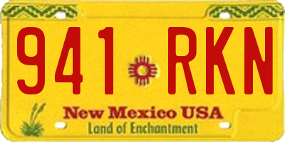 NM license plate 941RKN
