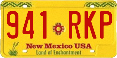 NM license plate 941RKP