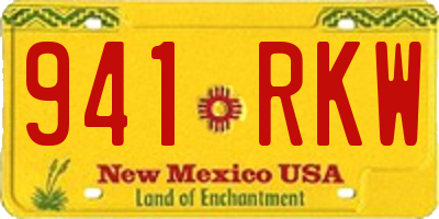 NM license plate 941RKW