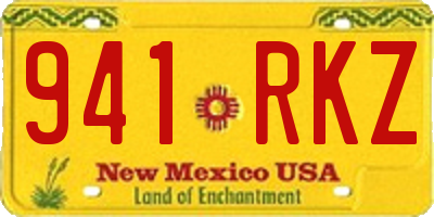 NM license plate 941RKZ