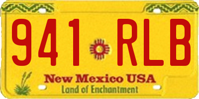 NM license plate 941RLB