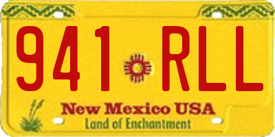 NM license plate 941RLL