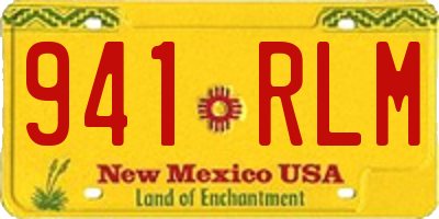 NM license plate 941RLM