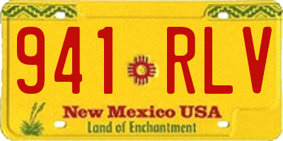 NM license plate 941RLV