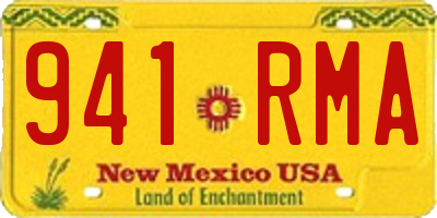 NM license plate 941RMA