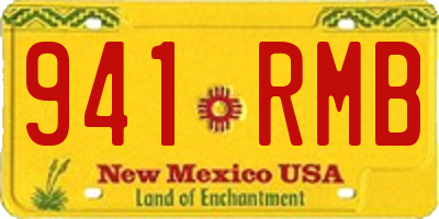 NM license plate 941RMB