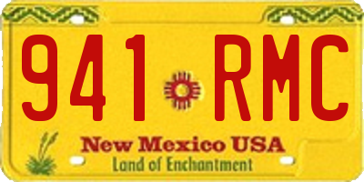NM license plate 941RMC