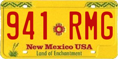 NM license plate 941RMG