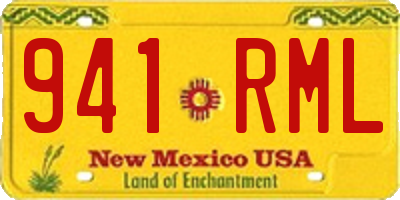 NM license plate 941RML