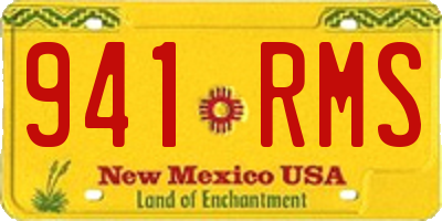 NM license plate 941RMS