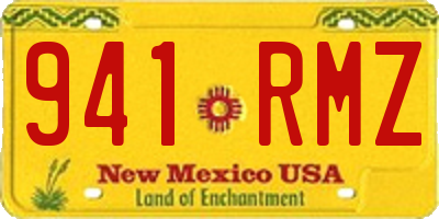 NM license plate 941RMZ