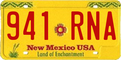 NM license plate 941RNA