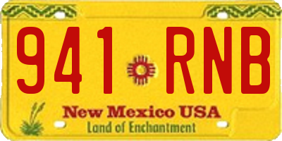 NM license plate 941RNB