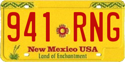 NM license plate 941RNG