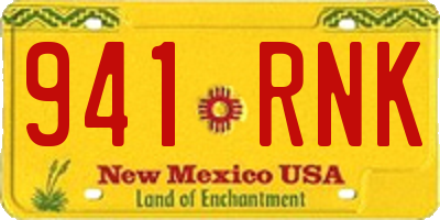 NM license plate 941RNK