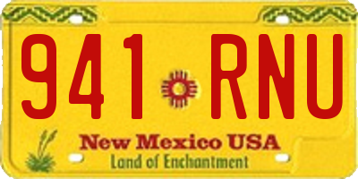 NM license plate 941RNU