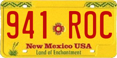 NM license plate 941ROC