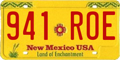 NM license plate 941ROE