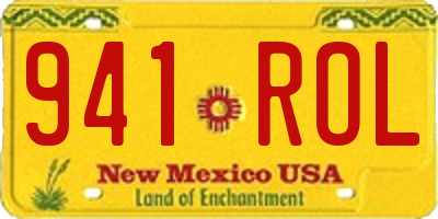 NM license plate 941ROL