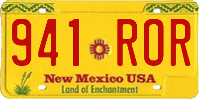 NM license plate 941ROR